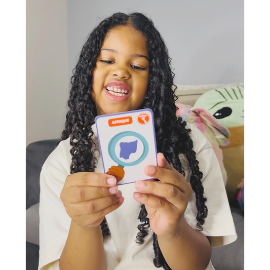 Jeu de cartes Quiz et Devinettes sur l'Afrique, à accompagner avec le puzzle Afrique pour plus de fun !