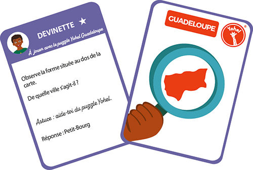 Cartes devinettes sur la Guadeloupe — jeu éducatif du coffret cadeau Yohel