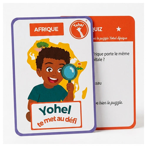 jeu éducatif cartes de quiz et devinettes sur l'Afrique - Yohel