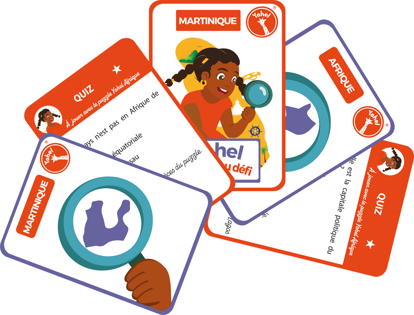 Jeu de cartes Quiz et Devinettes sur la Martinique, à accompagner avec le puzzle Martinique pour plus de fun !