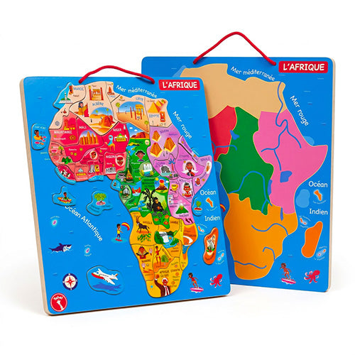 puzzle éducatif de l'Afrique en bois planche e bois et magnets 